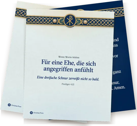 Die Gebetskarten zum Ausdrucken: vorne ein Vers, hinten das Gebet.