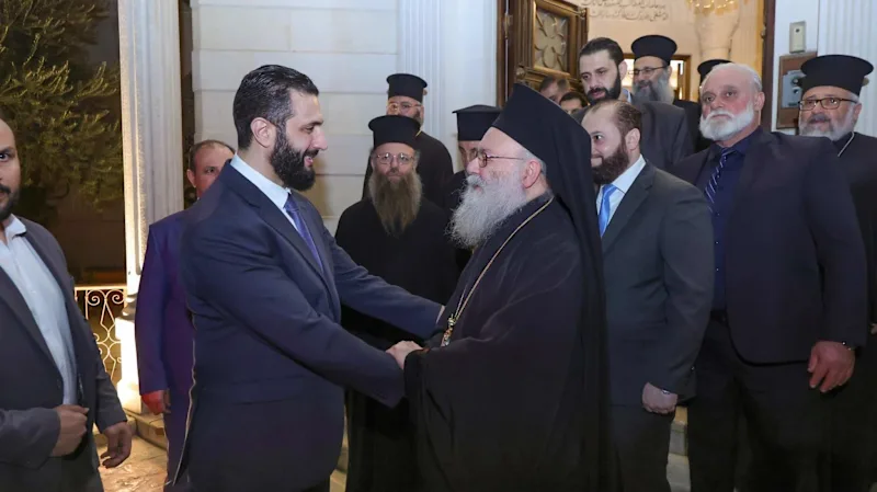 Syrian transitional president visits Greek Orthodox patriarch in Damascus