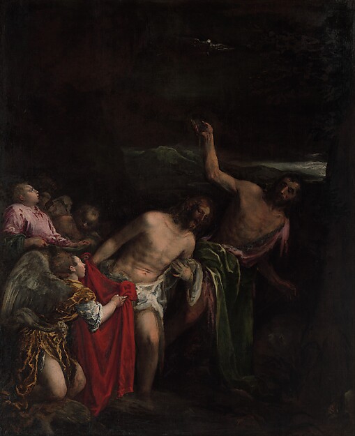 Jacopo Bassanos dunkel gehaltene Taufe Christi am Jordan