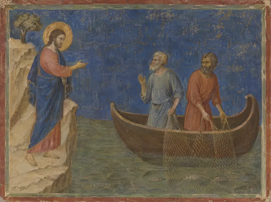El llamado de los primeros discípulos, al estilo de Giotto