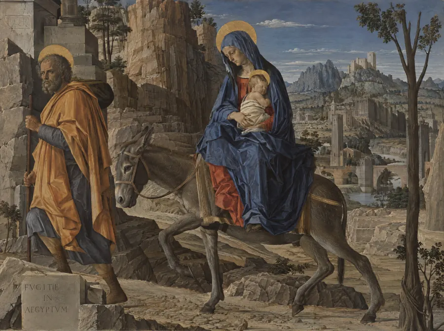 A fuga para o Egito, ao estilo de Mantegna