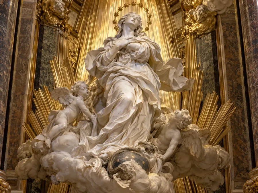 Die Unbefleckte Empfängnis, im Stil von Bernini