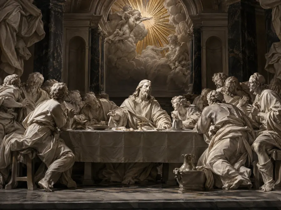 Das letzte Abendmahl im Stil von Bernini