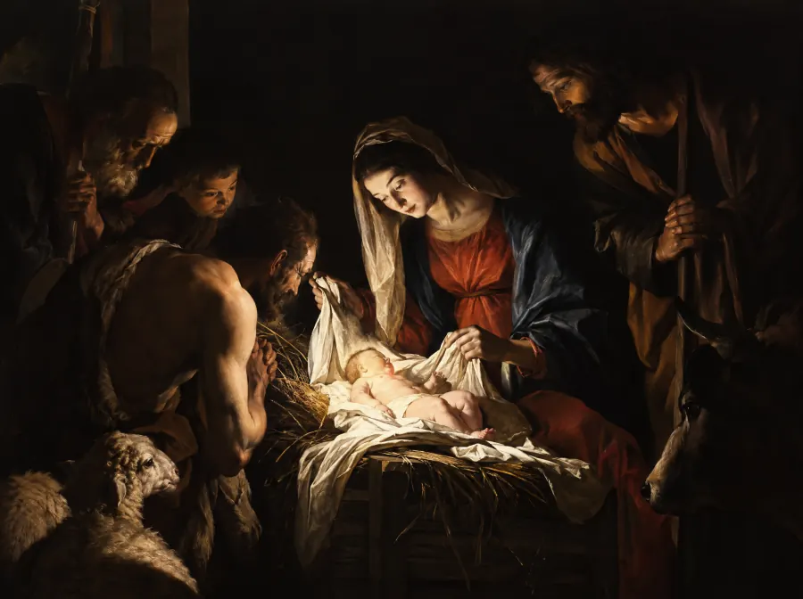 La Natività, nello stile di Caravaggio
