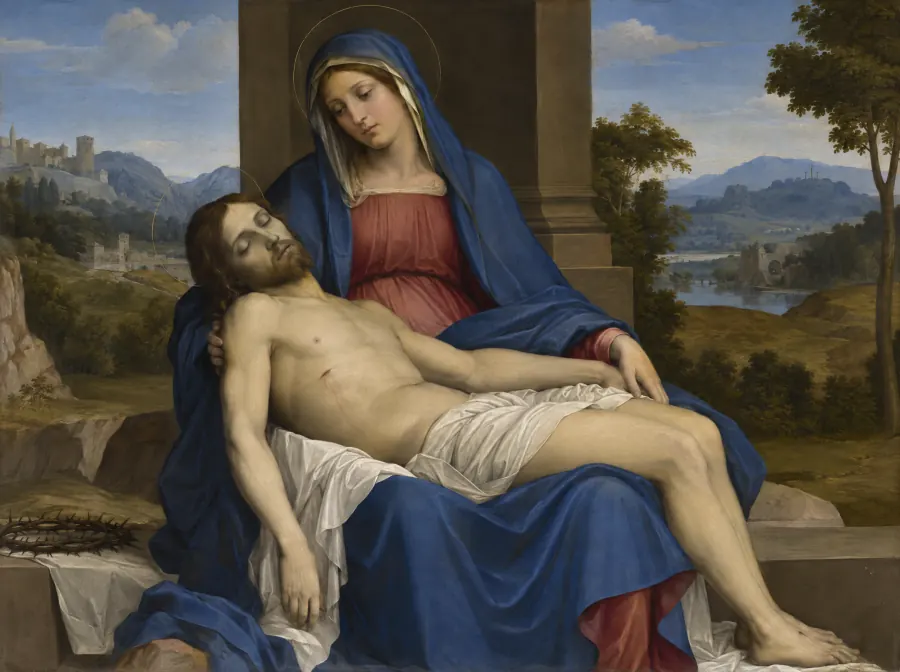 A Pietà, no estilo de Rafael