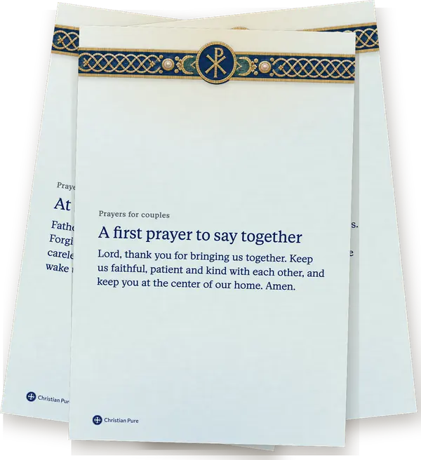 Prayers for couples, printed one to a page