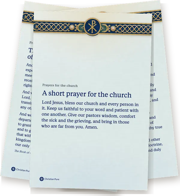 Prayers for the church, printed one to a page