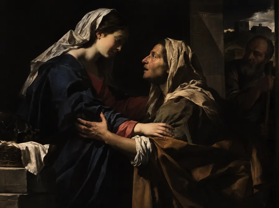 A Visitação, no estilo de Caravaggio