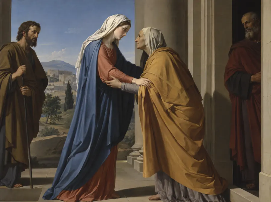 A Visitação, no estilo de Jacques-Louis David