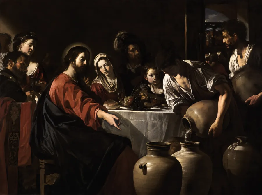 The wedding at Cana, in the style of Caravaggio