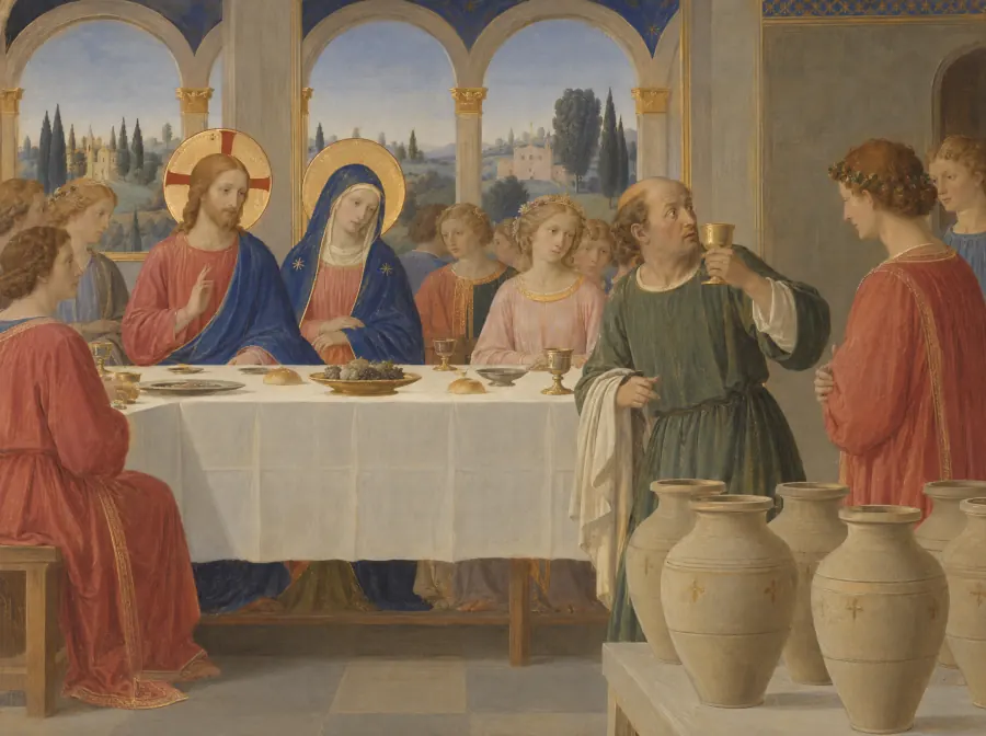 The wedding at Cana, in the style of Fra Angelico