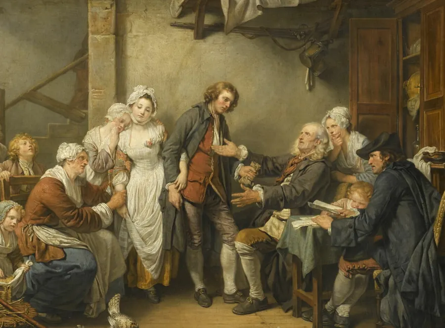 The Village Betrothal (L'Accordée de village), by Jean-Baptiste Greuze
