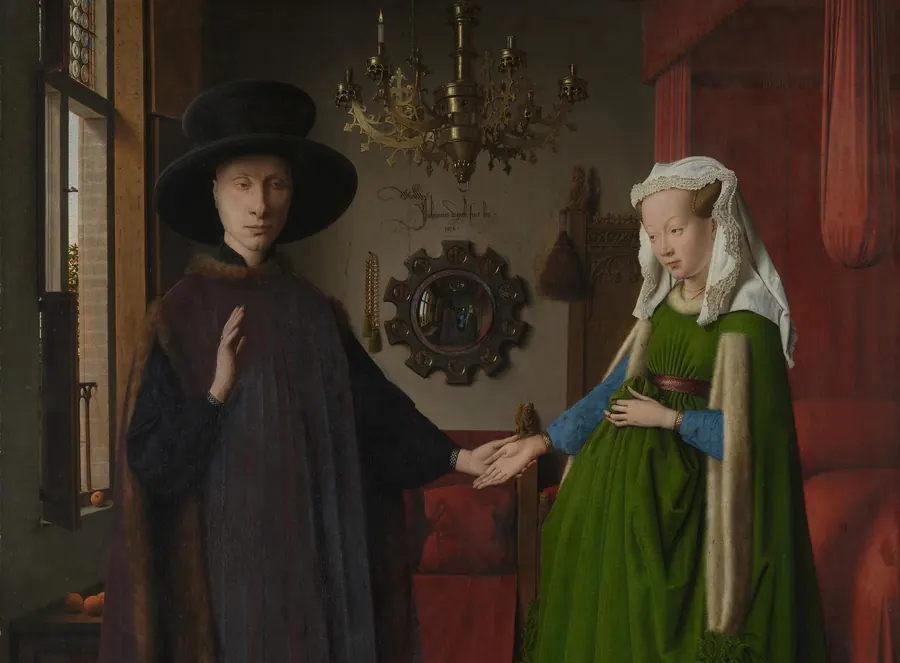 The Arnolfini Portrait (Portrait of Giovanni(?) Arnolfini and his Wife), by Jan van Eyck
